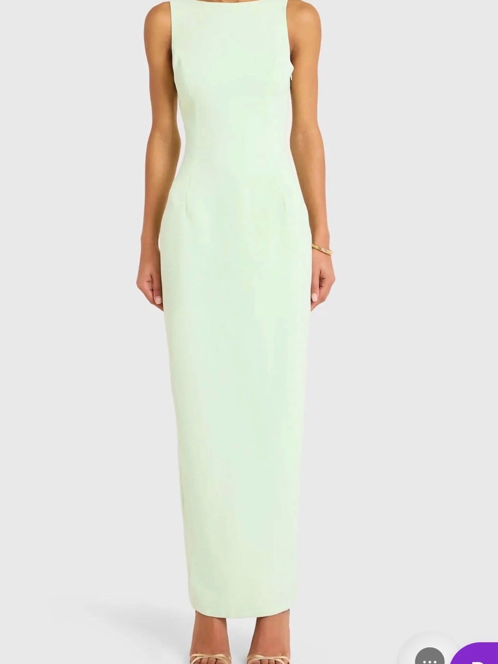 Amanda Uprichard Hypermint Marbella Maxi Dress